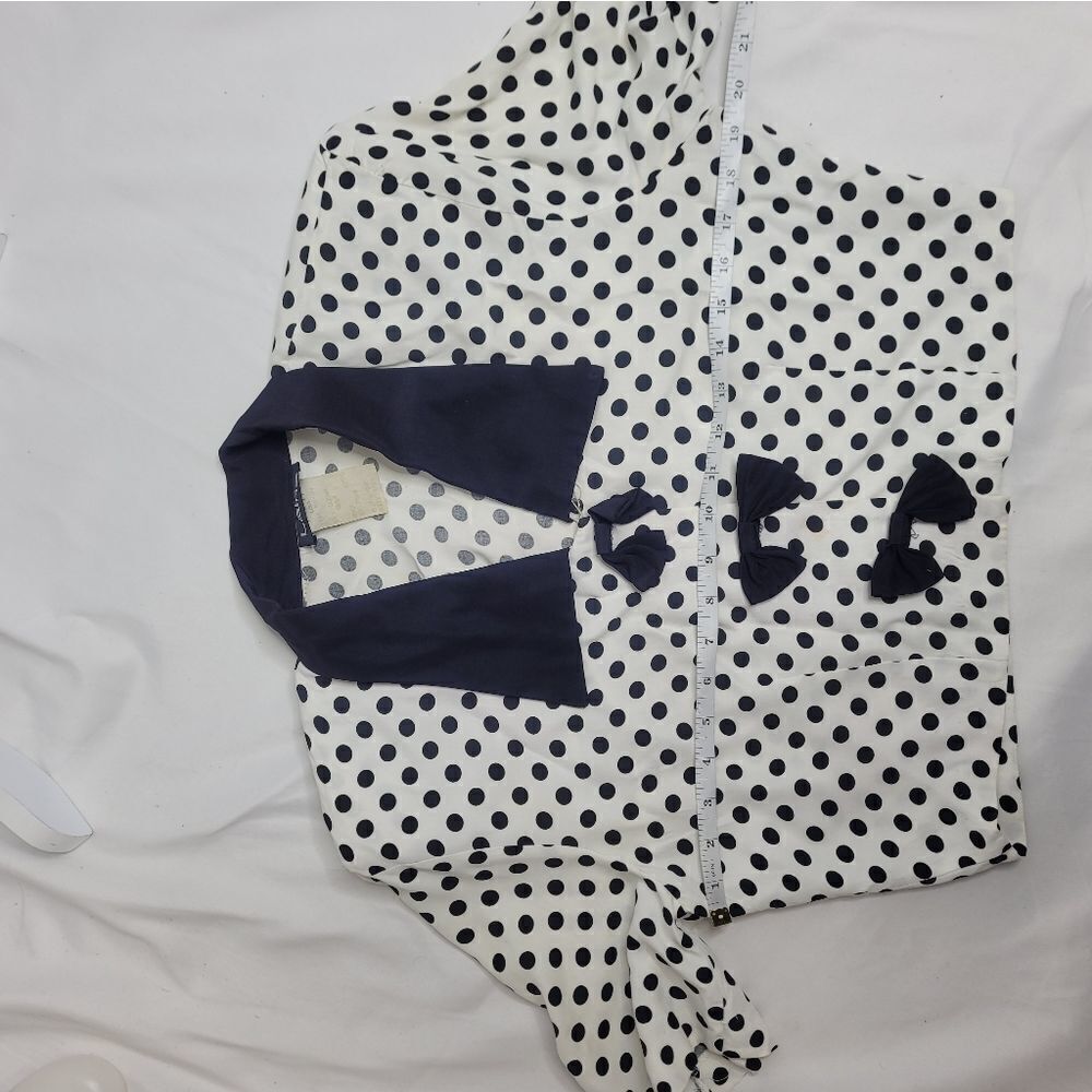 VINTAGE 80s set‎ polka-dot high waist shorts and crop top S - Picture 6 of 15